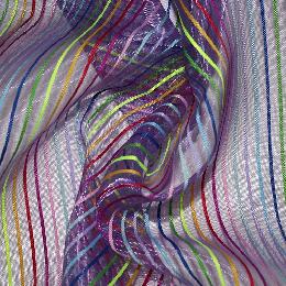 Colored striped mesh fabric