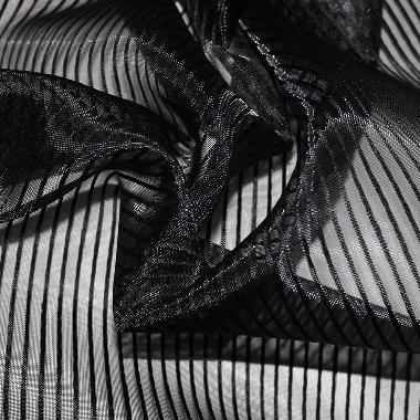 1.42 m *300 yards Polyester striped mesh fabric